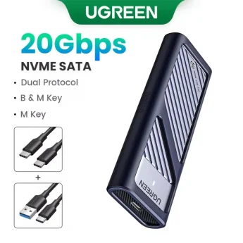 Зовнішній адаптер Ugreen CM559 20Gbps M.2 NVMe SSD to USB