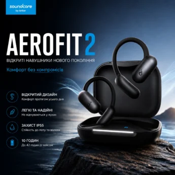 Навушники Anker Soundcore AeroFit 2 Hi-Res Audio Black