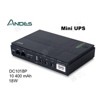 Джерело безперебійного живлення Andes DC1018P для роутера 10400mAh 18W ДБЖ (Mini UPS)