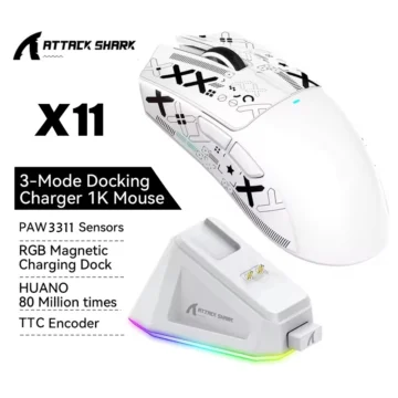Миша Attack Shark X11 PAW3311 22000DPI White