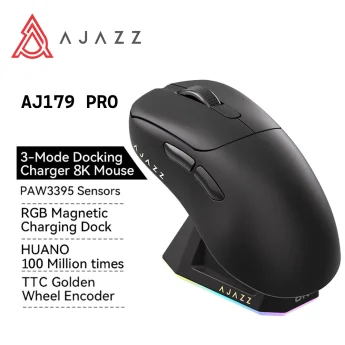 Миша AJAZZ AJ179 Pro PAW3395 26000DPI Black