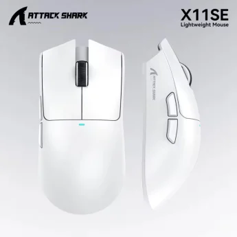 Миша Attack Shark X11SE PAW3311 22000DPI White