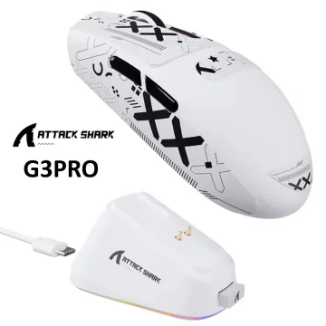 Миша Attack Shark G3PRO PAW3311 25000DPI White