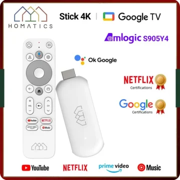 TV Box HOMATICS 4K TV Stick 2/32 S905Y4 GoogleTV 12