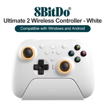 Геймпад 8Bitdo Ultimate 2 Windows/Android TMR White + Док-станція