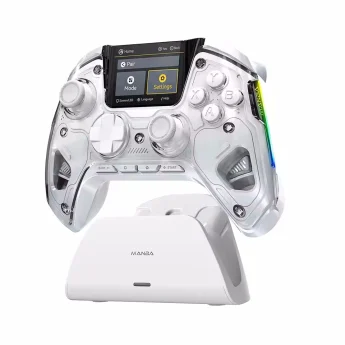 Геймпад Manba One V2 White з дисплеєм та RGB підсвіткою