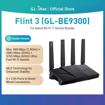 Маршрутизатор GL.iNet Flint 3 GL-BE9300 Wi-Fi 7