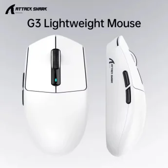 Миша Attack Shark G3 PAW3311 25000DPI White