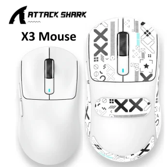 Миша Attack Shark X3 PAW3395 26000DPI White