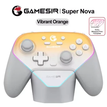 Геймпад GameSir Super Nova Vibrant Orange + Док-станція + панель Pink