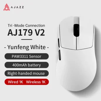 Миша AJAZZ AJ179V2 PAW3311 12000DPI White