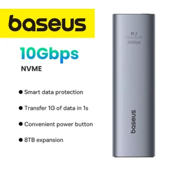 Зовнішній адаптер Baseus SSD Case 10Gbps M.2 NVMe SSD to USB