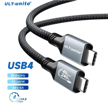 Кабель ULT-Unite USB-C to USB-C USB4.0 240W 8K 40Gb/s 2м
