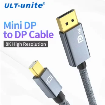 Кабель ULT-unite Mini DisplayPort to DisplayPort DP1.4 8K 1.5м Grey