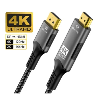 Кабель FDBRO DisplayPort to HDMI v2.0 4K 3м Grey