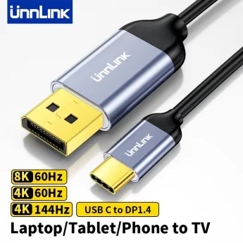 Кабель Unnlink USB-C to DisplayPort DP1.4 8K/60Hz 3м