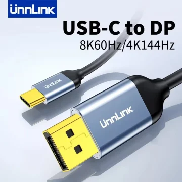 Кабель Unnlink USB-C to DisplayPort DP1.4 8K/60Hz 3м