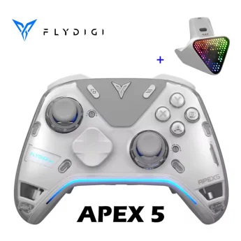 Геймпад FlyDigi APEX 5 White + док-станція