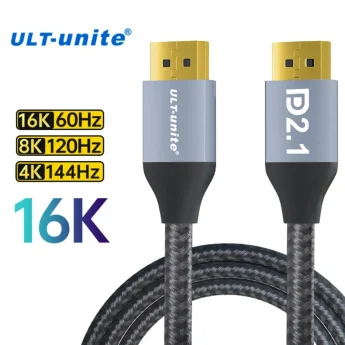 Кабель ULT-unite DisplayPort to DisplayPort DP2.1 16K 2м Grey