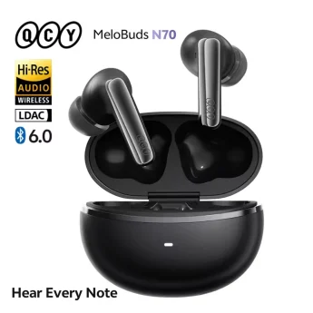 Навушники QCY MeloBuds N70 Hi-Res LDAC PureSilenz ANC Black