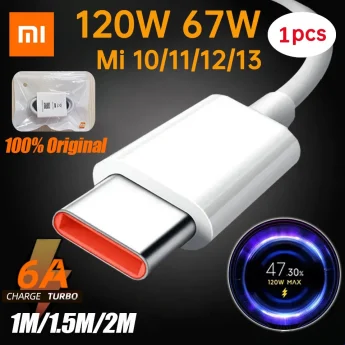 Кабель Xiaomi 120W 2m USB-C Turbo Fast Charge (Xiaomi/Redmi/POCO)