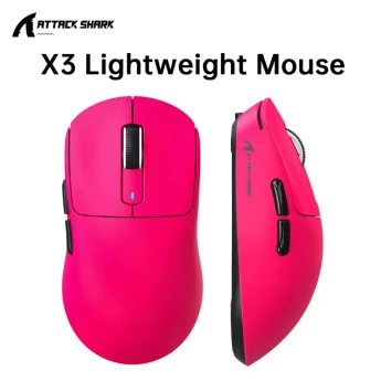 Миша Attack Shark X3 PAW3395 26000DPI Berry Red