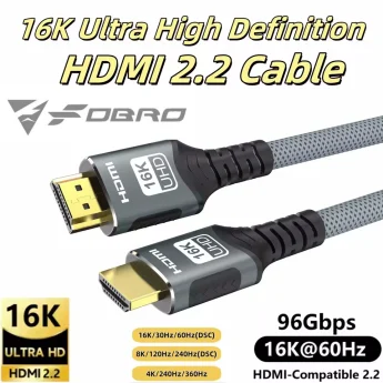 Кабель FDBRO HDMI v2.2 16K/60Hz 8K/240Hz 2м