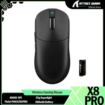 Миша Attack Shark X8 Pro PAW3395Pro 40000DPI Black