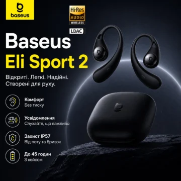 Навушники Baseus Eli Sport 2 Open-Ear True Wireless Earbuds Black