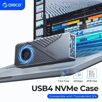 Зовнішній адаптер ORICO CNM2-U4 40Gbps M.2 NVMe SSD to USB4.0