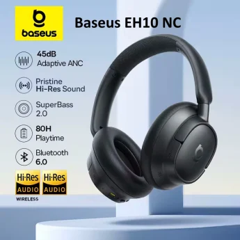 Наушники Baseus EH10 NC ANC LDAC Hi-Res 45dB BT6.0 Black