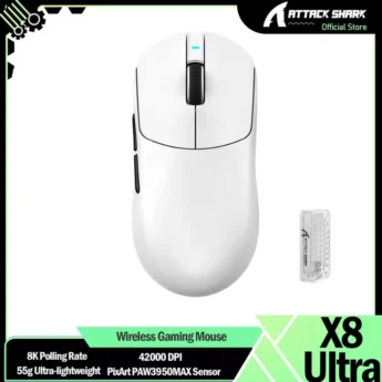 Миша Attack Shark X8 Ultra PAW3950Max 42000DPI White