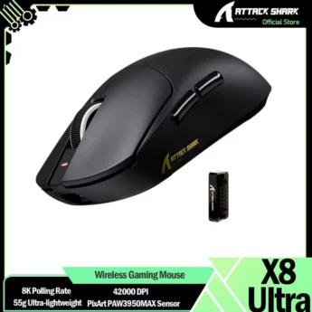 Миша Attack Shark X8 Ultra PAW3950Max 42000DPI Black
