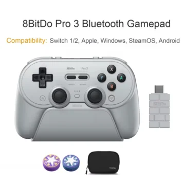 Геймпад 8Bitdo Pro 3 Windows/Android/Switch 2 TMR Grey + Док-станція
