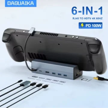 Док-станція Daguaika 6в1 90W для Steam Deck, ROG