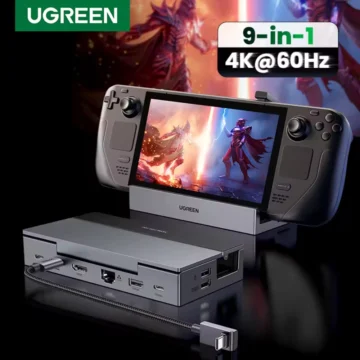 Док-станція Ugreen 9в1 100W HDMI для Steam Deck, ROG Ally, Nintendo, X Legion
