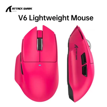 Миша Attack Shark V6 PAW3311 25000DPI 1000Гц Berry Red