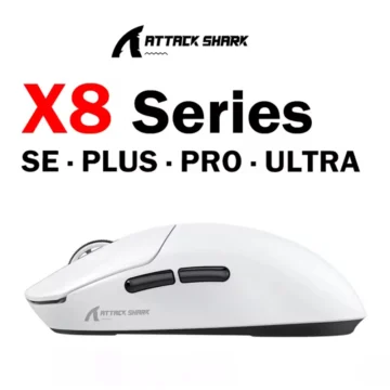 Миша Attack Shark X8SE PAW3311 25000DPI White