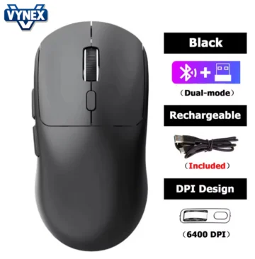 Миша VYNEX M348 6400DPI 1000Hz 500mAh Black