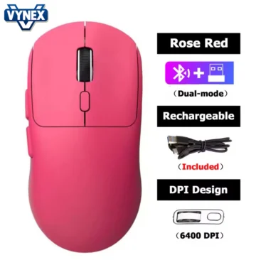 Миша VYNEX M348 6400DPI 1000Hz 500mAh Rose Red