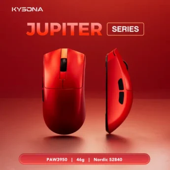 Миша KYSONA Jupiter Ultra PAW3950 30000DPI Red