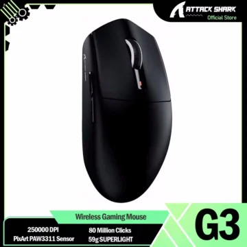 Миша Attack Shark G3 PAW3311 25000DPI Black