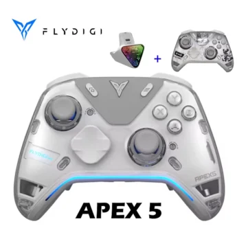 Геймпад FlyDigi APEX 5 White + док-станція + наклейки Phantom Blade