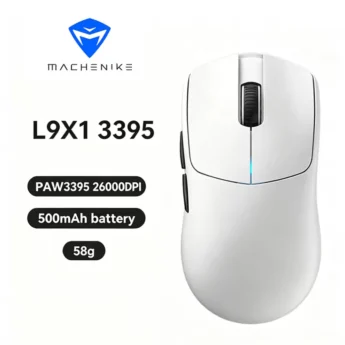 Миша Machenike L9X1 PAW3395 26000DPI 1000Hz Wired/2.4G/Bluetooth White