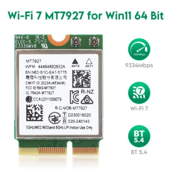 Wi-Fi адаптер EDUP MT7927 WiFi 7 (Intel/AMD)