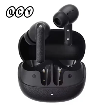 Навушники QCY Buds ANC -45dB BT5.4 Multipoint 6 мікрофонів AI Black