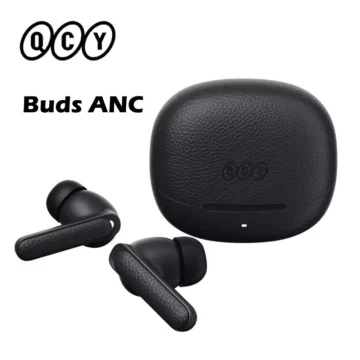 Навушники QCY Buds ANC -45dB BT5.4 Multipoint 6 мікрофонів AI Black