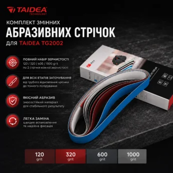 Комплект змінних абразивних стрічок для TAIDEA TG2002