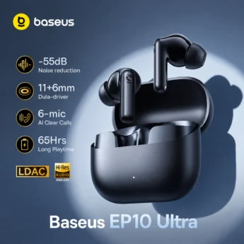 Навушники Baseus EP10 Ultra Hi-Res Audio LDAC ANC SuperBass 2.0 65H Black